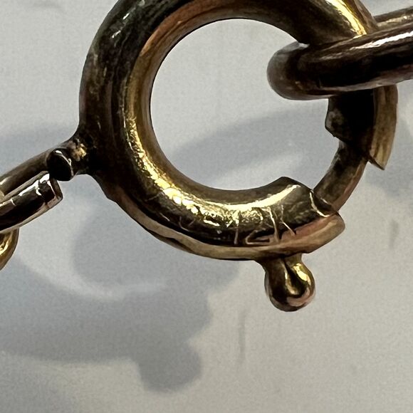 Vintage 7" 20-12K Gold GF 5 Cultured Pearls Gold Ribbed Tubes Bracelet - Picture 6 of 6